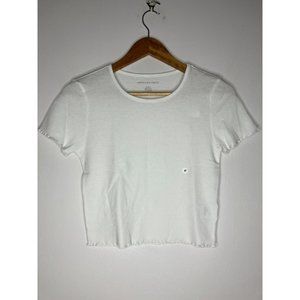 American Eagle Women's Medium Y2K Style White Knit Top New